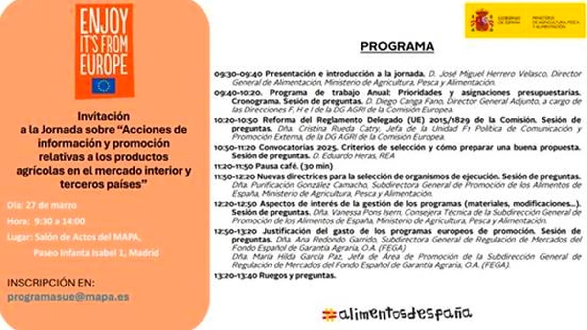 Jornada de promoción de productos agroalimentarios